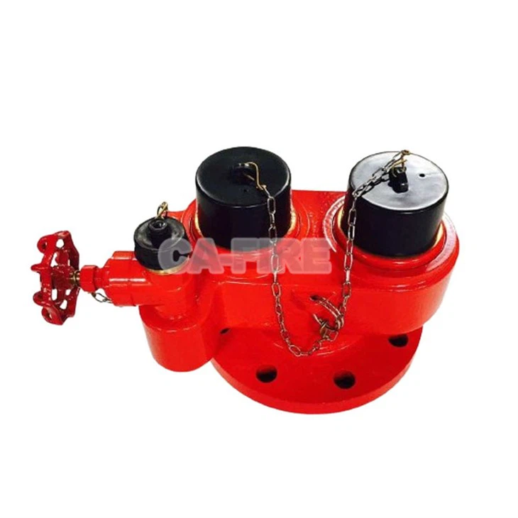 Compact 2 - Way Breeching Inlet za sisteme požarnega hidranta-Ca-Fire Red